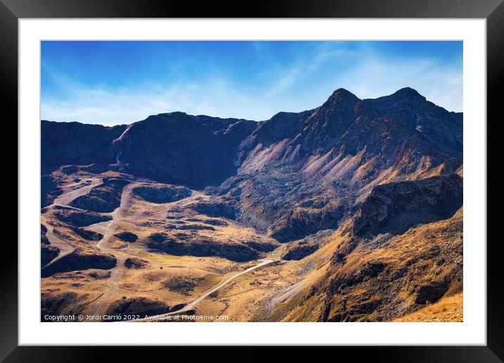 Majestic Views of Arcalis - CR2110-5979-GLA Framed Mounted Print by Jordi Carrio