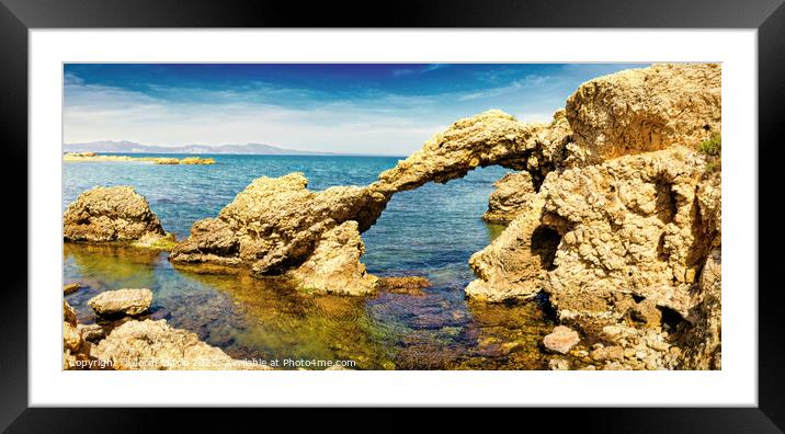 Natural arch of Portixol - CR2205-7752-ABS Framed Mounted Print by Jordi Carrio