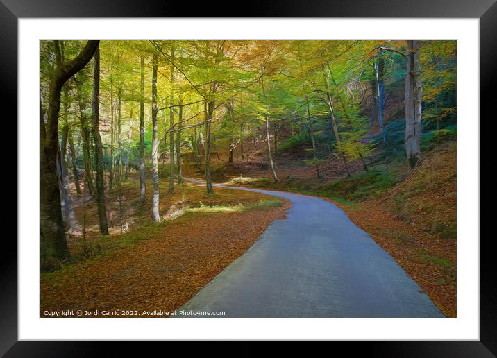 Collsacabra Forest Path - Picturesque Edition  Framed Mounted Print by Jordi Carrio