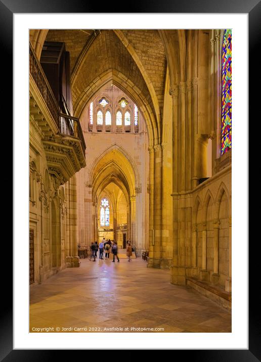 Right side of the León cathedral Framed Mounted Print by Jordi Carrio