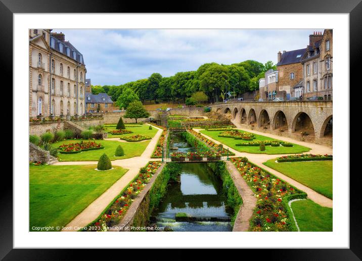 Enchanting Gardens of Les Remparts - C1506-2078-GL Framed Mounted Print by Jordi Carrio