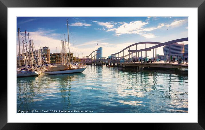 Maremagnum in the port of Barcelona - Orton glow Edition  Framed Mounted Print by Jordi Carrio