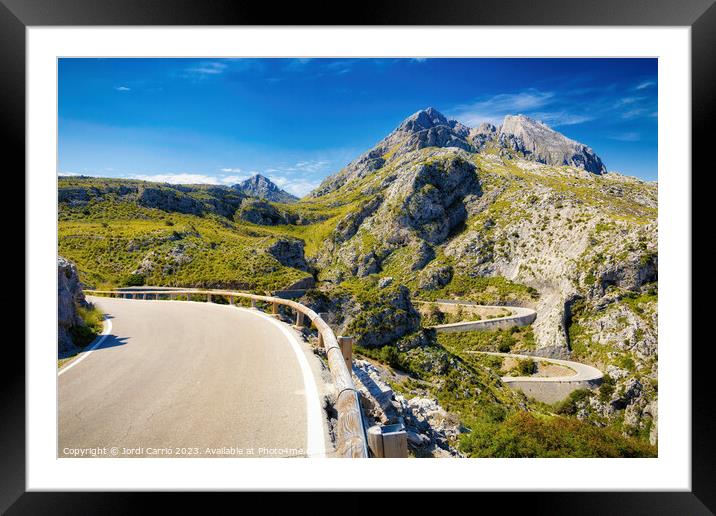 Mountain Pass of Reyes, Majorca - CR2205-7543-ORT Framed Mounted Print by Jordi Carrio