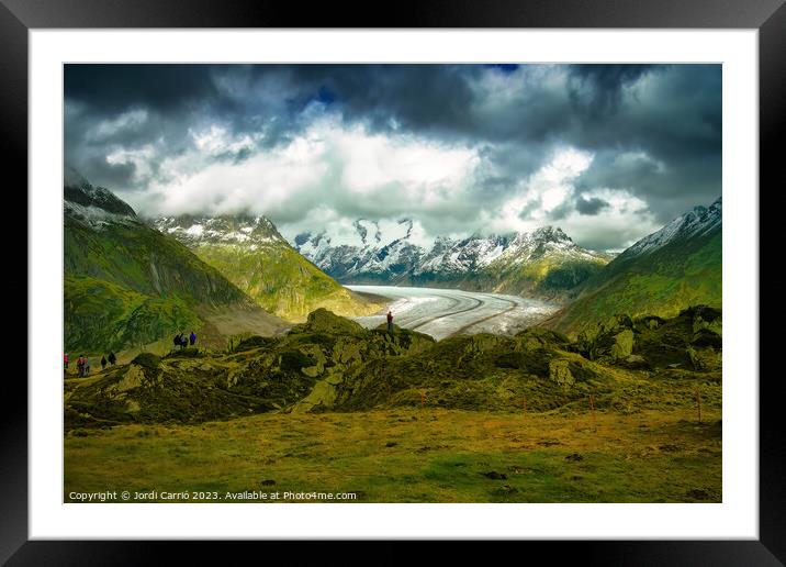 Aletsch Glacier Panorama - N0708-58-ORT-2 Framed Mounted Print by Jordi Carrio