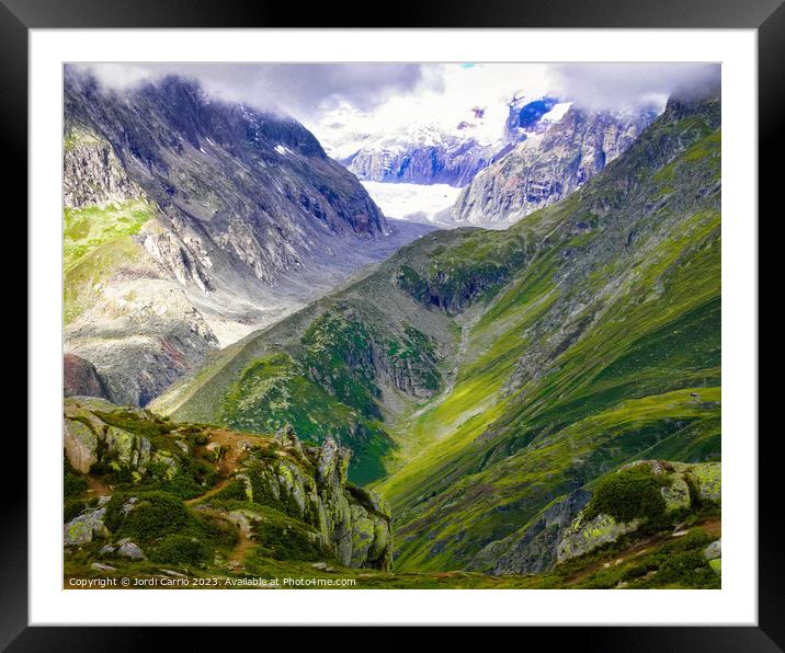 Majestic Aletsch Glacier Panorama  Framed Mounted Print by Jordi Carrio