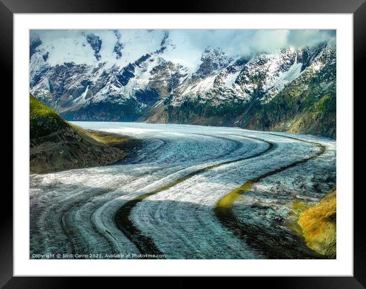 Majestic Aletsch Glacier Panorama - N0708-60-ORT-2 Framed Mounted Print by Jordi Carrio