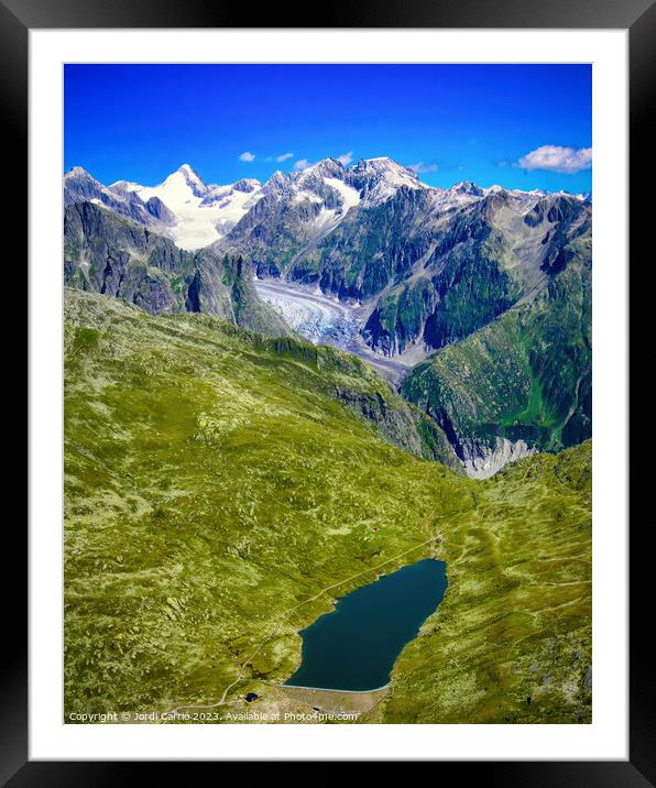 Aletsch Glacier Panorama - N0708-128-ORT-2 Framed Mounted Print by Jordi Carrio