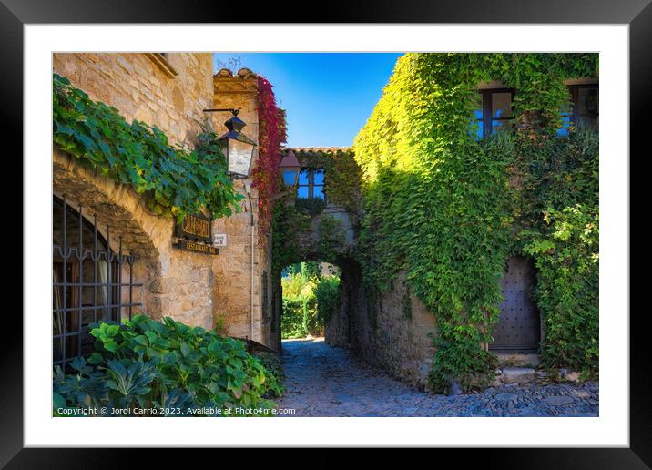 The charming streets of Peratalla - C1610 7638 ORT Framed Mounted Print by Jordi Carrio