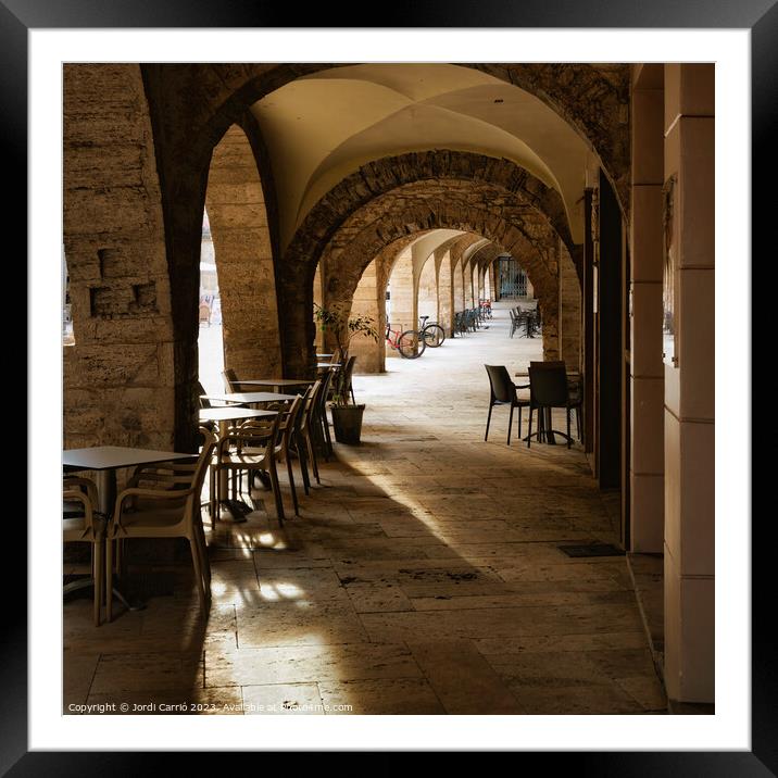 Plaza Mayor Portico - CR2301-8510-ORT Framed Mounted Print by Jordi Carrio