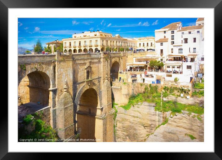 Architectural Harmony in Ronda -  C1804 2894 PIN Framed Mounted Print by Jordi Carrio