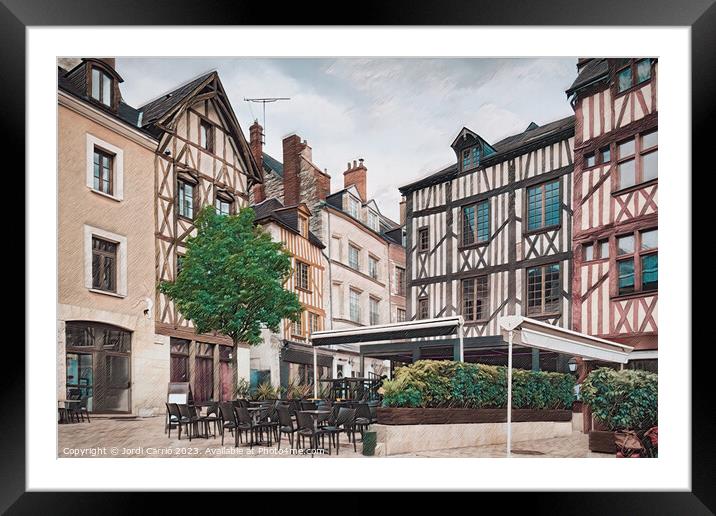 Historical Charm in Orleans - LU2304-1030296-PIN Framed Mounted Print by Jordi Carrio