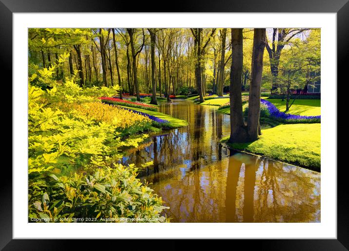 Enchanted Tulip Forest - CR2305-9210-ABS Framed Mounted Print by Jordi Carrio