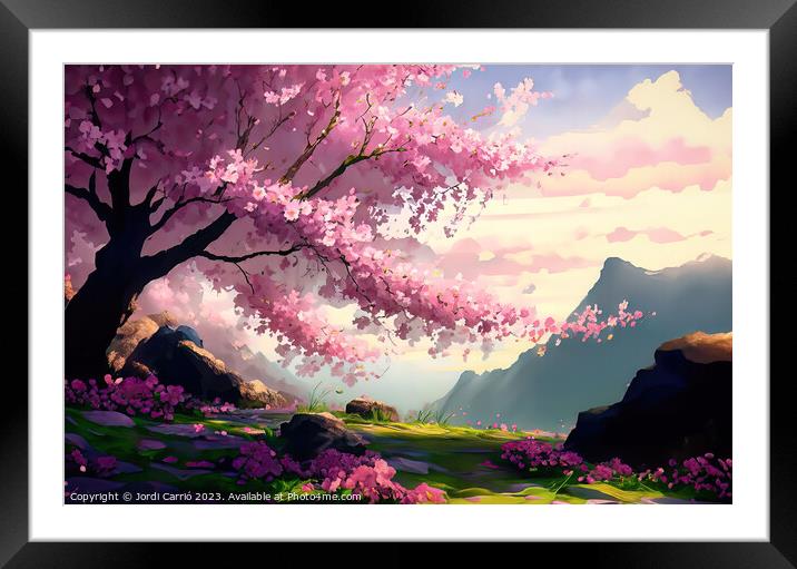 Beauty in Bloom - GIA-2309-1059-ABS Framed Mounted Print by Jordi Carrio