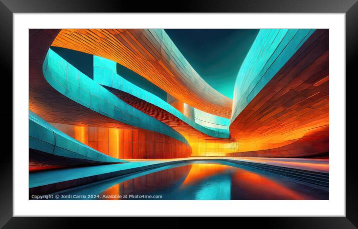 Architectural Dawn - GIA2401-0147-ILU Framed Mounted Print by Jordi Carrio