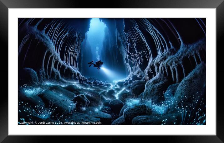Luminescent Abyss - GIA2401-0193-REA Framed Mounted Print by Jordi Carrio