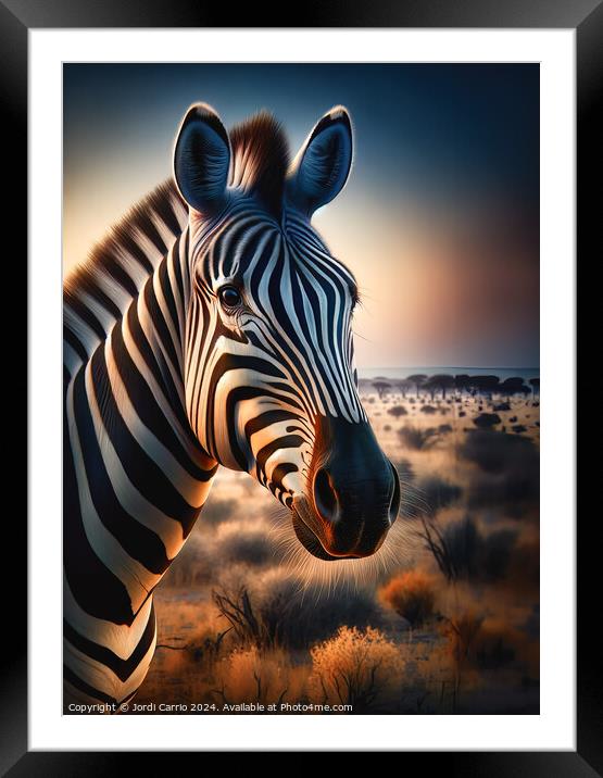 Striped Sunset - GIA2401-0205-REA Framed Mounted Print by Jordi Carrio