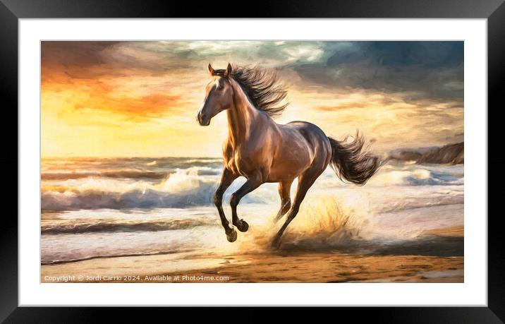 Andalusian Verve - GIA2401-0214-OIL Framed Mounted Print by Jordi Carrio