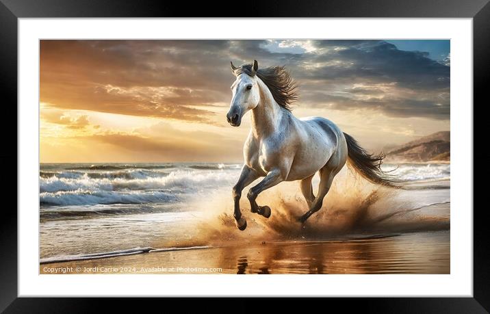 Equine Radiance - GIA2401-0215-REA Framed Mounted Print by Jordi Carrio