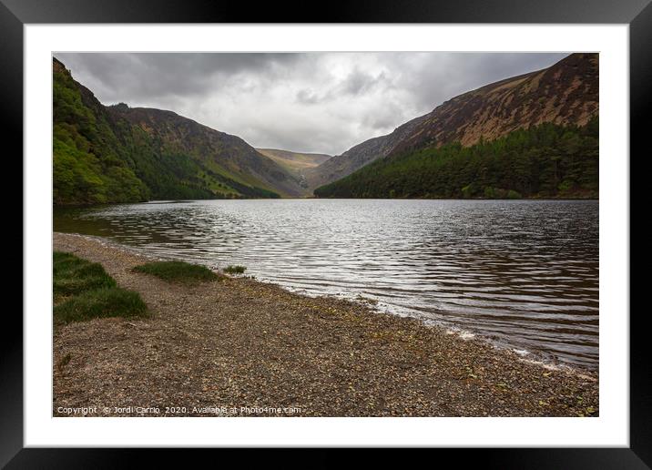 Glendalough the valley of the two lakes Framed Mounted Print by Jordi Carrio