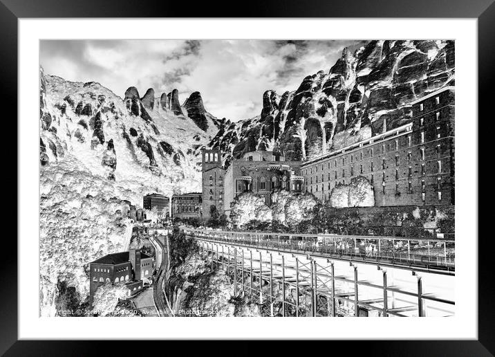 Montserrat Monastery and its natural park - Catalo Framed Mounted Print by Jordi Carrio