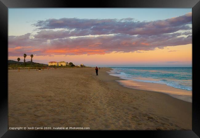 Sunset on the beach of Saint Salvador - 1 Framed Print by Jordi Carrio