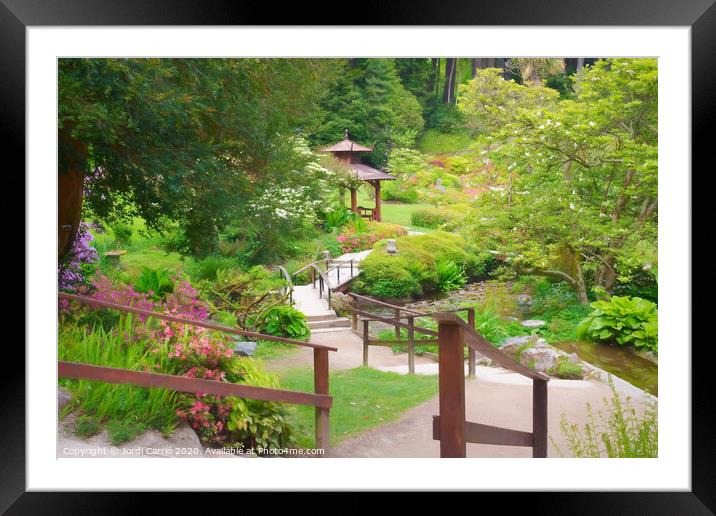 Japanese garden Framed Mounted Print by Jordi Carrio