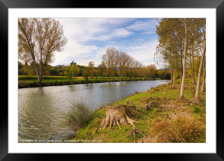 Autumn landscapes in the river Ter. Osona, Catalon Framed Mounted Print by Jordi Carrio