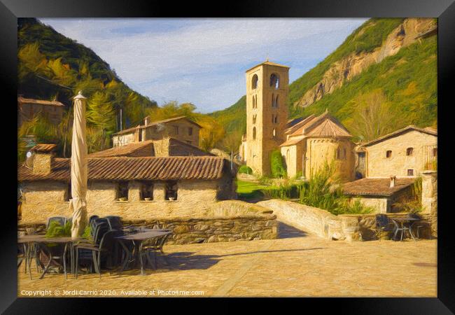 Medieval Charm in Catalonia Framed Print by Jordi Carrio