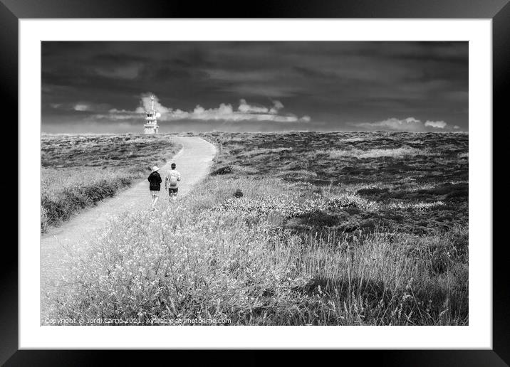 Cape Raz, Finisterre, France - Black and white Framed Mounted Print by Jordi Carrio