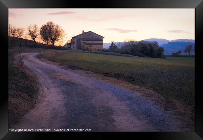 Sunset in Malla Valley - CR2101-4411-ART-R Framed Print by Jordi Carrio