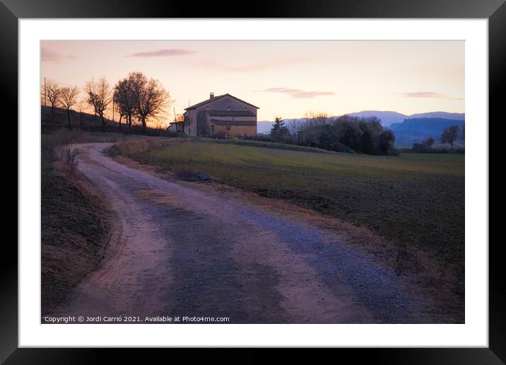 Sunset in Malla Valley - CR2101-4411-ART-R Framed Mounted Print by Jordi Carrio
