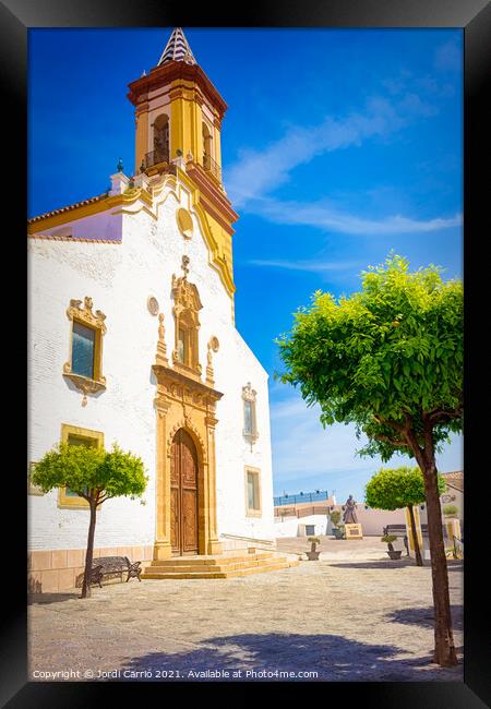 The Majestic Church of Estepona - C1804-3083-ART-R Framed Print by Jordi Carrio