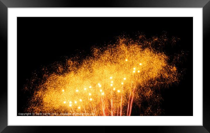 Fireworks details - 2 Framed Mounted Print by Jordi Carrio