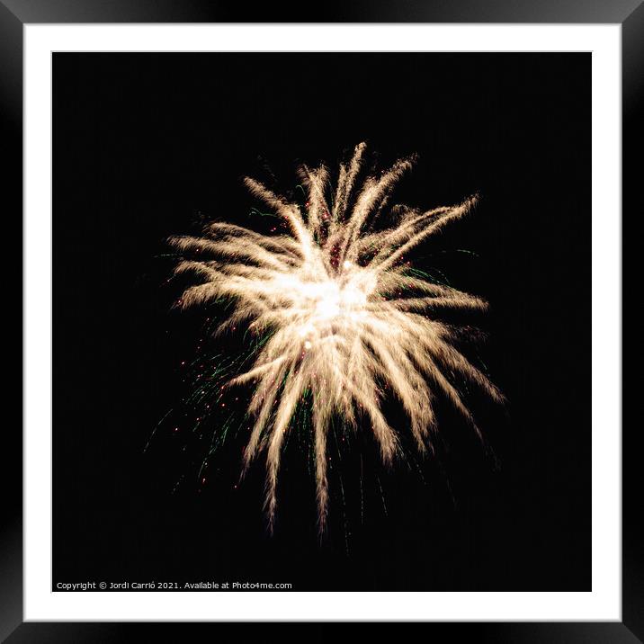 Fireworks details - 3 Framed Mounted Print by Jordi Carrio