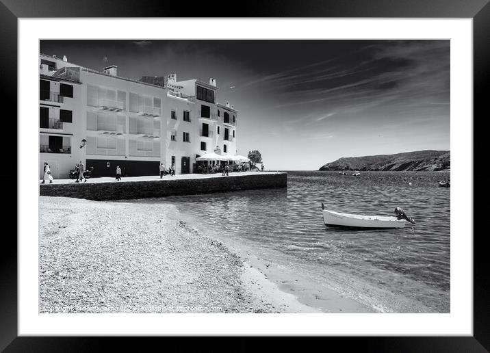 Haven of Peace in Es Pianc - C1905-5595-BW Framed Mounted Print by Jordi Carrio