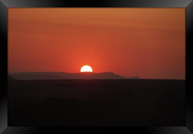 Sunset behind Pen-Y-Fan, South Wales Framed Print by Dean Livingstone