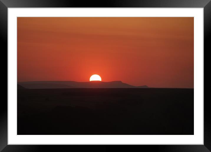Sunset behind Pen-Y-Fan, South Wales Framed Mounted Print by Dean Livingstone