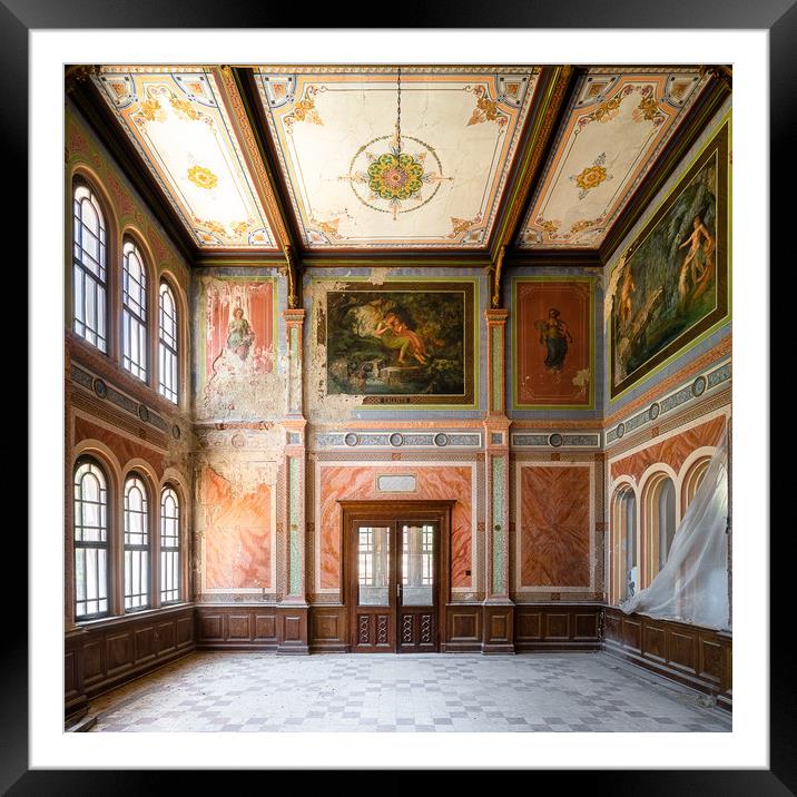 Abandoned Casino in Decay Framed Mounted Print by Roman Robroek