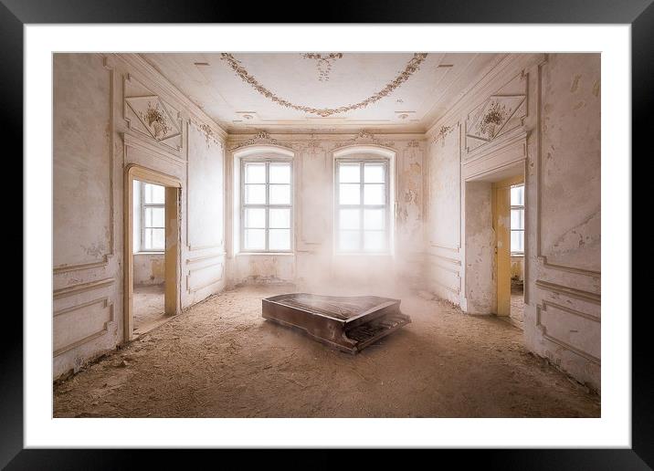 Piano in the Dust Framed Mounted Print by Roman Robroek