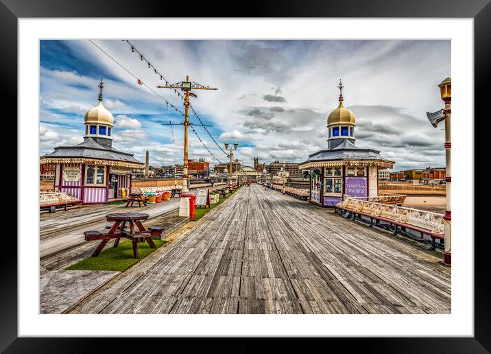 A look back along Blackpool's North Pier Framed Mounted Print by Scott Somerside