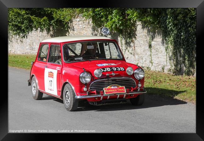 The Iconic Mini Cooper Framed Print by Simon Marlow