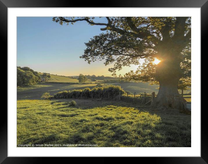 Sunrise Framed Mounted Print by Simon Marlow