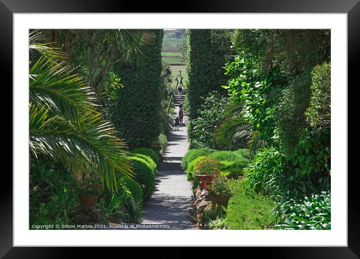 A Serene Oasis in Tresco Framed Mounted Print by Simon Marlow