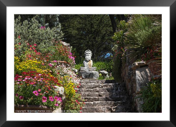 A Botanical Oasis in the Isles of Scilly Framed Mounted Print by Simon Marlow