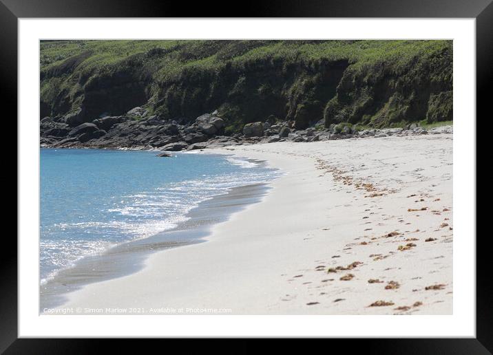 Turquoise Paradise Framed Mounted Print by Simon Marlow