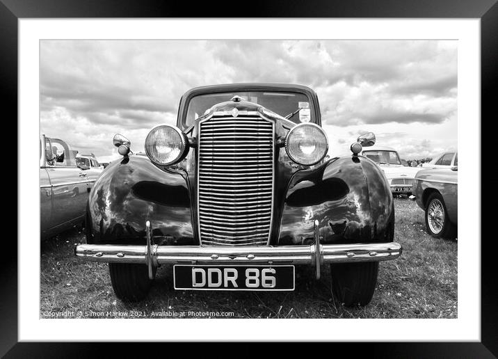 Vintage classic Vauxhall car Framed Mounted Print by Simon Marlow