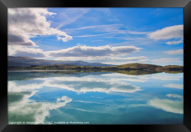 Majestic Snowdonia Overlooking Portmeirion Framed Print by Simon Marlow