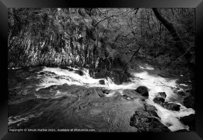 The Majestic Swallow Falls Framed Print by Simon Marlow