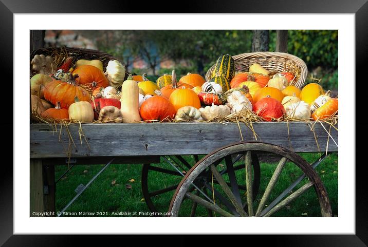 Autumn Squashes and Pumpkins Framed Mounted Print by Simon Marlow