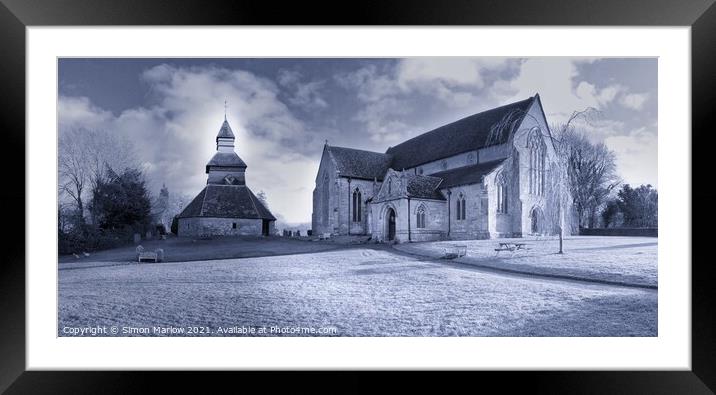 St Mary's Church at Pembridge Framed Mounted Print by Simon Marlow